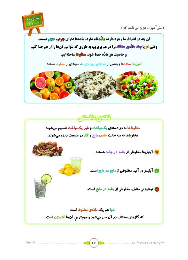 خرید کتاب تابستانه فصل میوه چینی چهارم دبستان