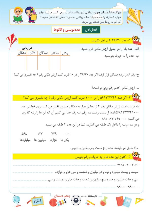 خرید کتاب کمک آموزشی تابستانه تاکستانه پایه پنجم